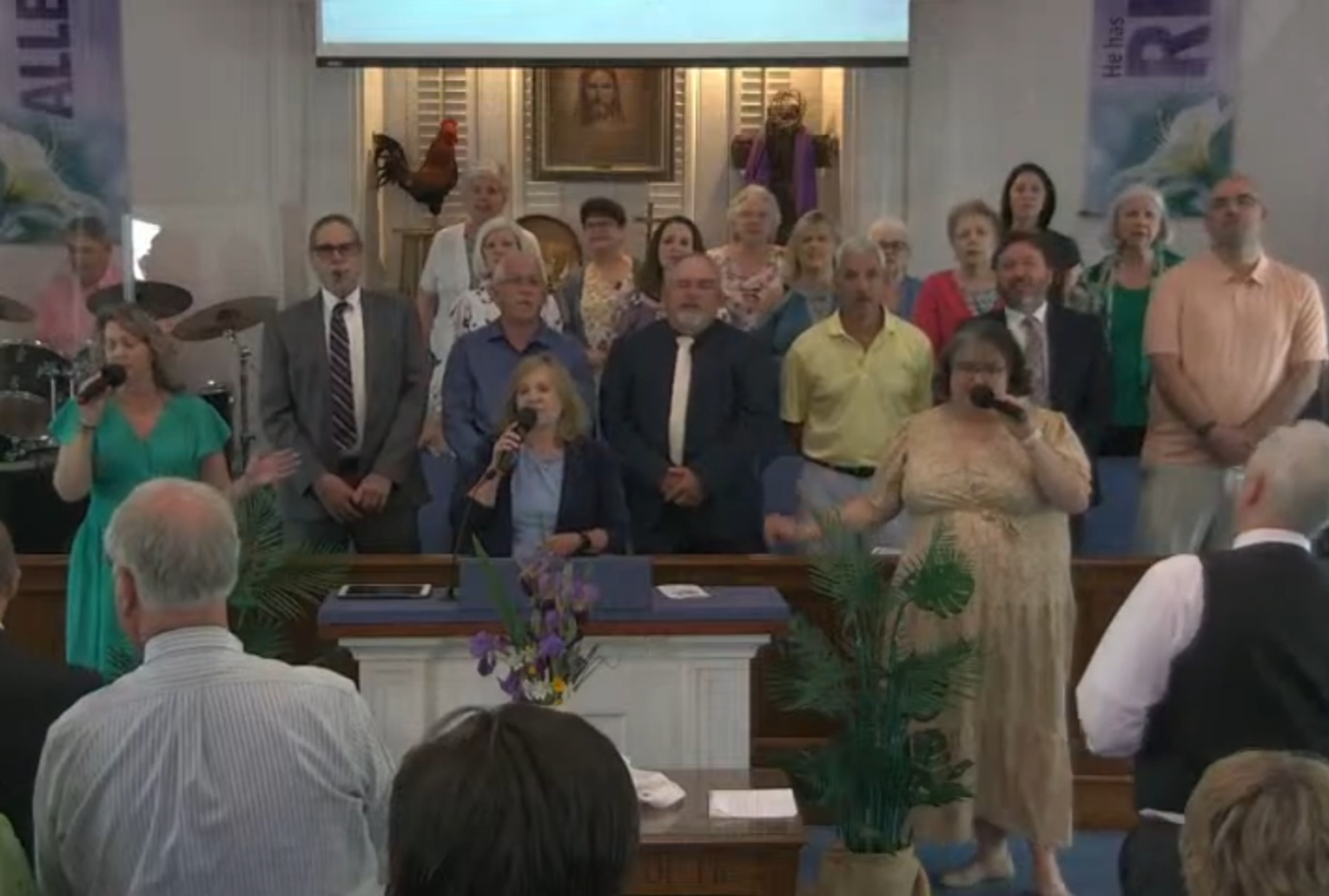 Concord Baptist Church sanctuary pulpit and worship view